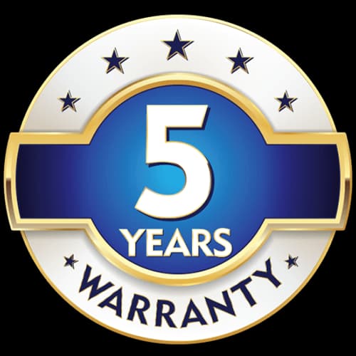 Five Years Warranty Certificate
